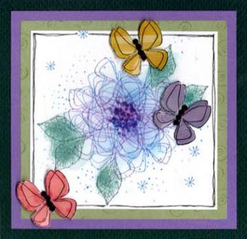 Butterflies with Butterfly Flower Card